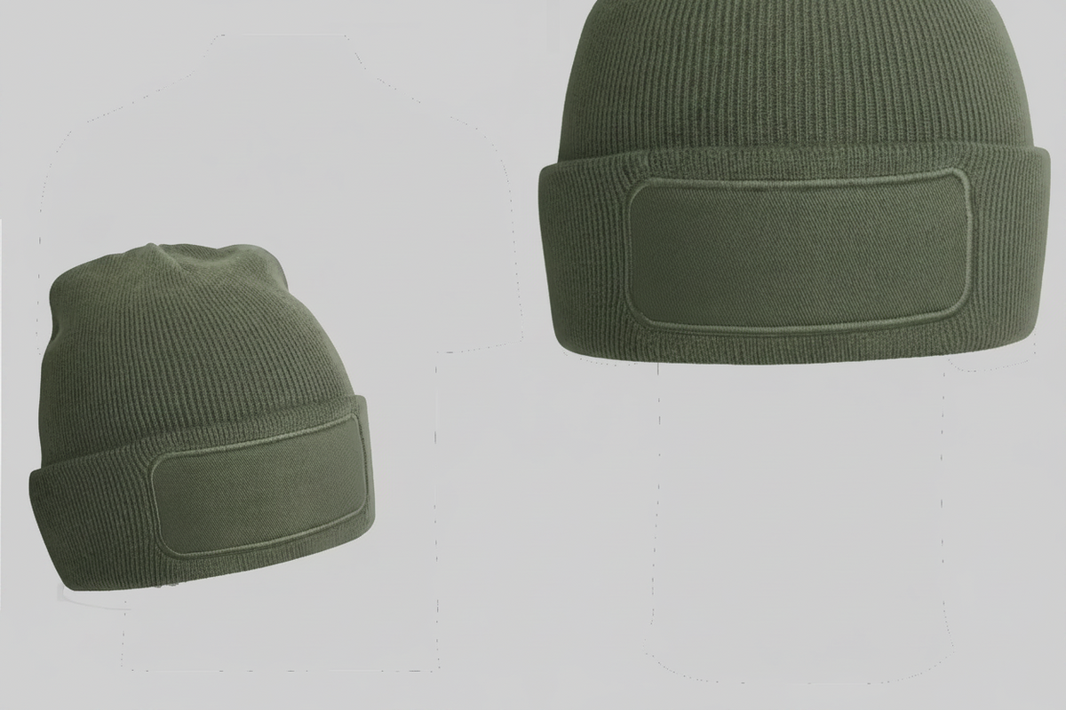 Stijlvolle wintermuts borduren weidegroen - Beechfield BF445