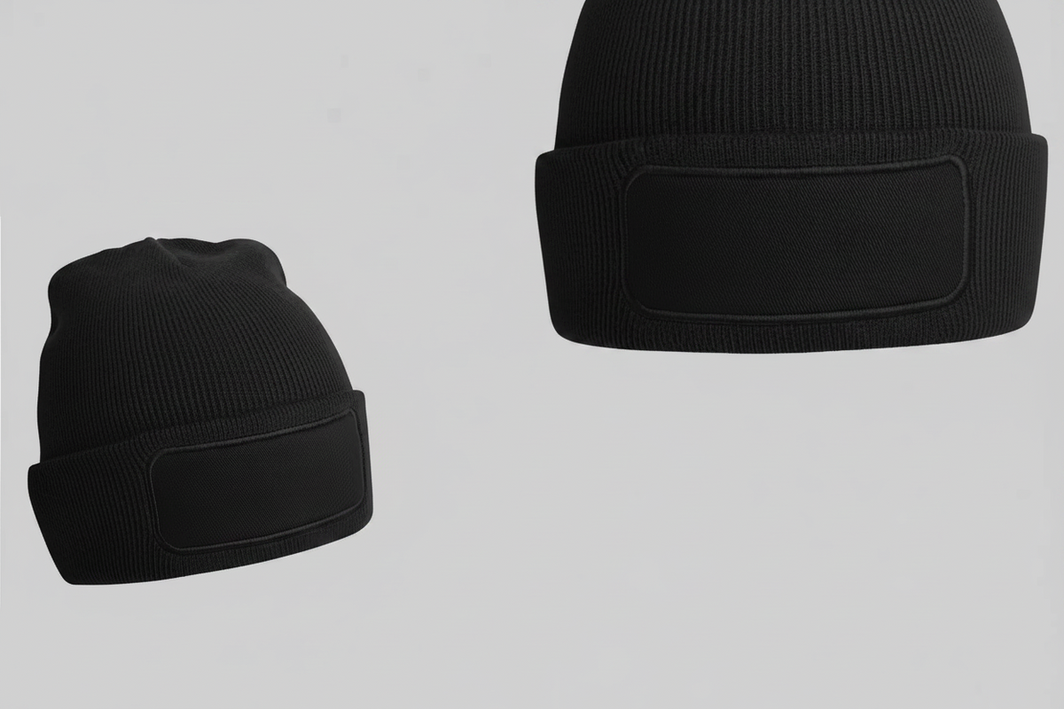 Stijlvolle wintermuts borduren zwart - Beechfield BF445