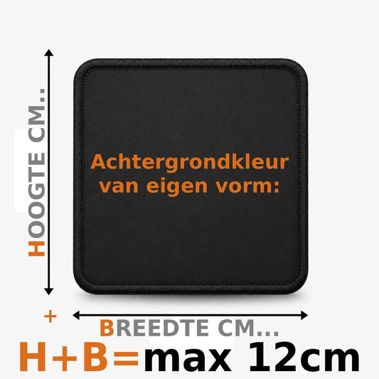 Eigen vorm embleem borduren - max 12cm