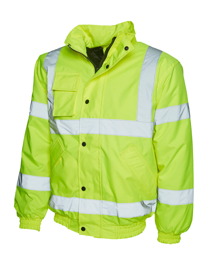 Radsow by Uneek UC804 veiligheidsbomber fluogeel borduren