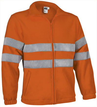 Valento VA804 AIRPORT hi-vis fleece jas in fluor oranje