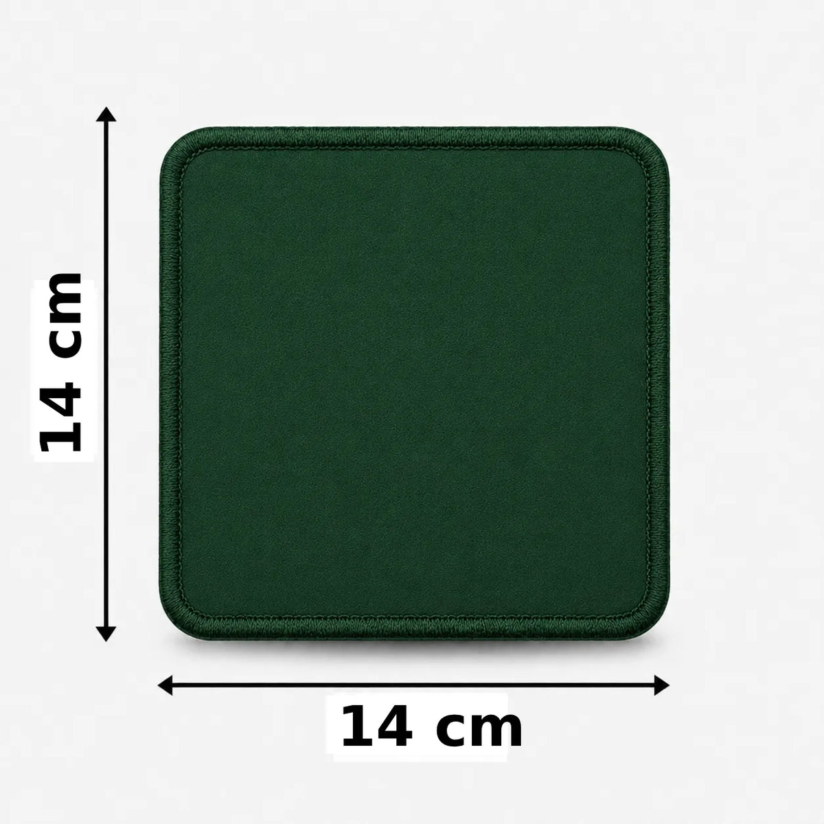 Vierkant geborduurd embleem 14×14 cm in groen