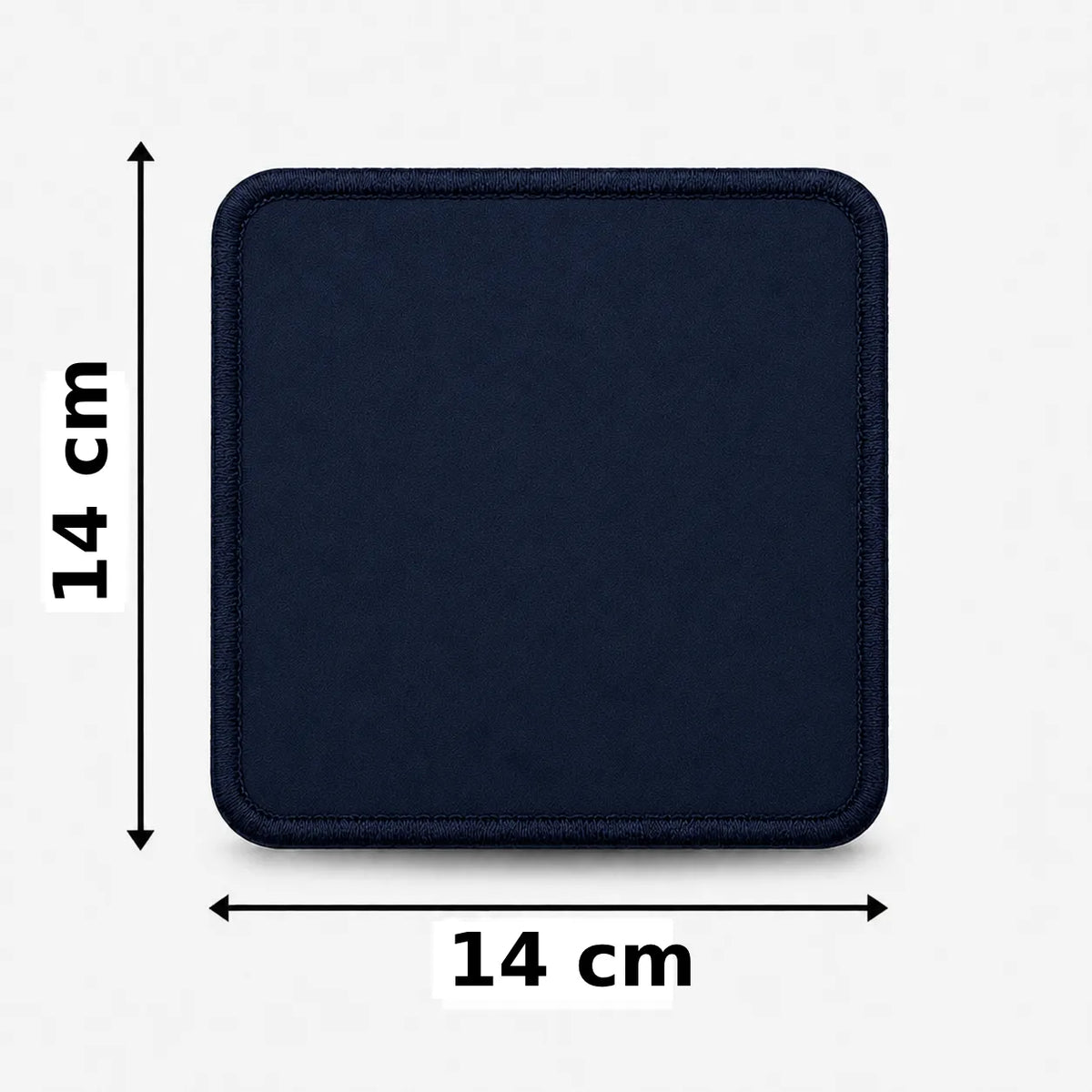Vierkant geborduurd embleem 14×14 cm in rood