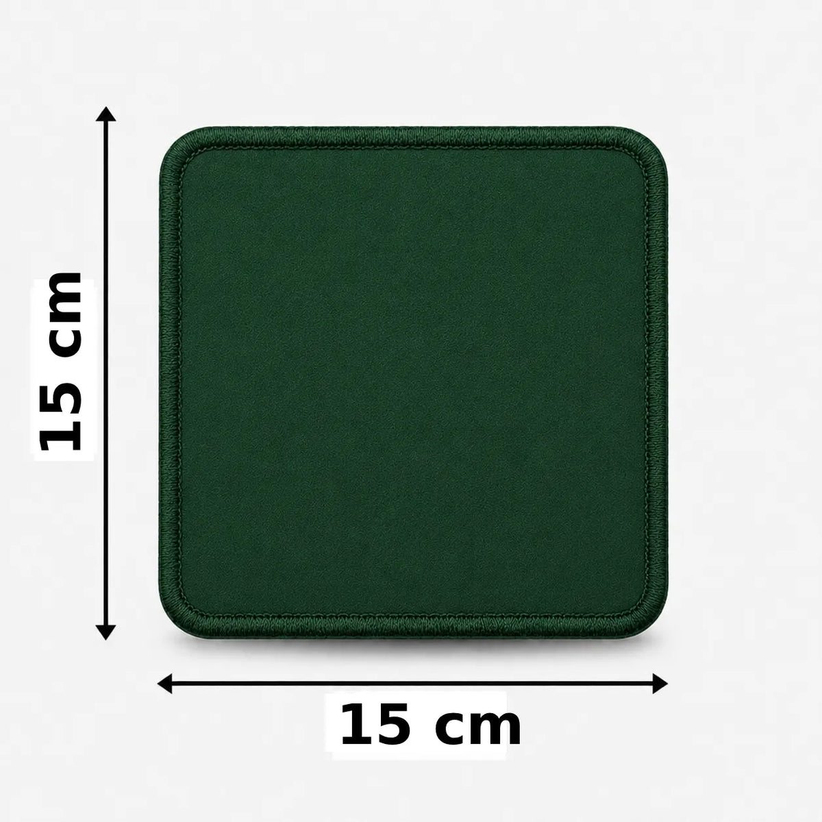 Vierkant geborduurd embleem 15×15 cm in Amazon groen