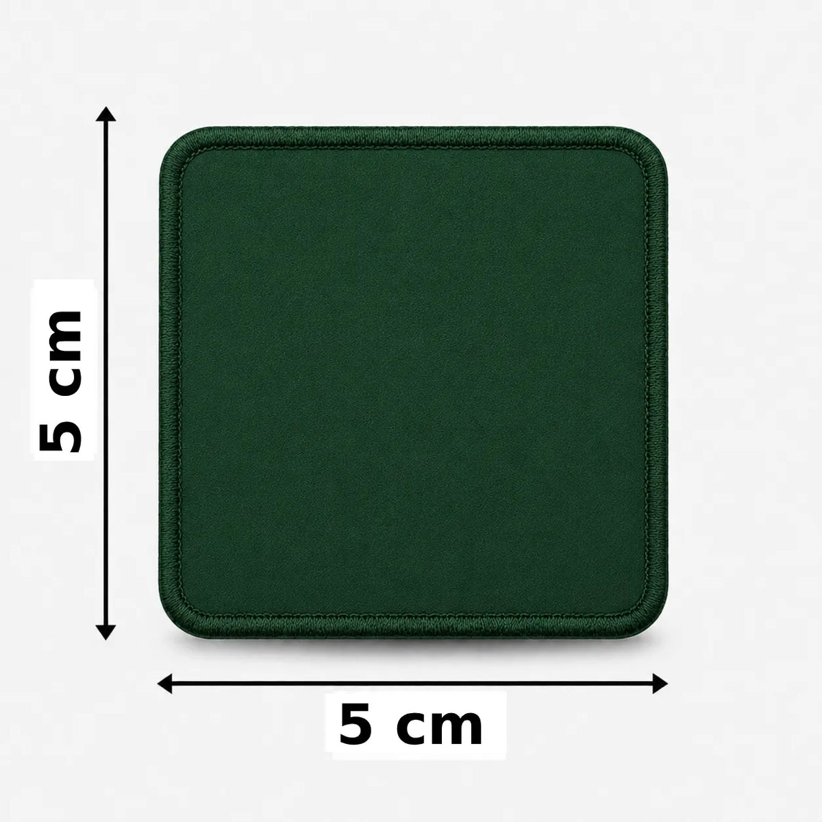 Vierkant geborduurd embleem 5×5 cm in Amazon groen