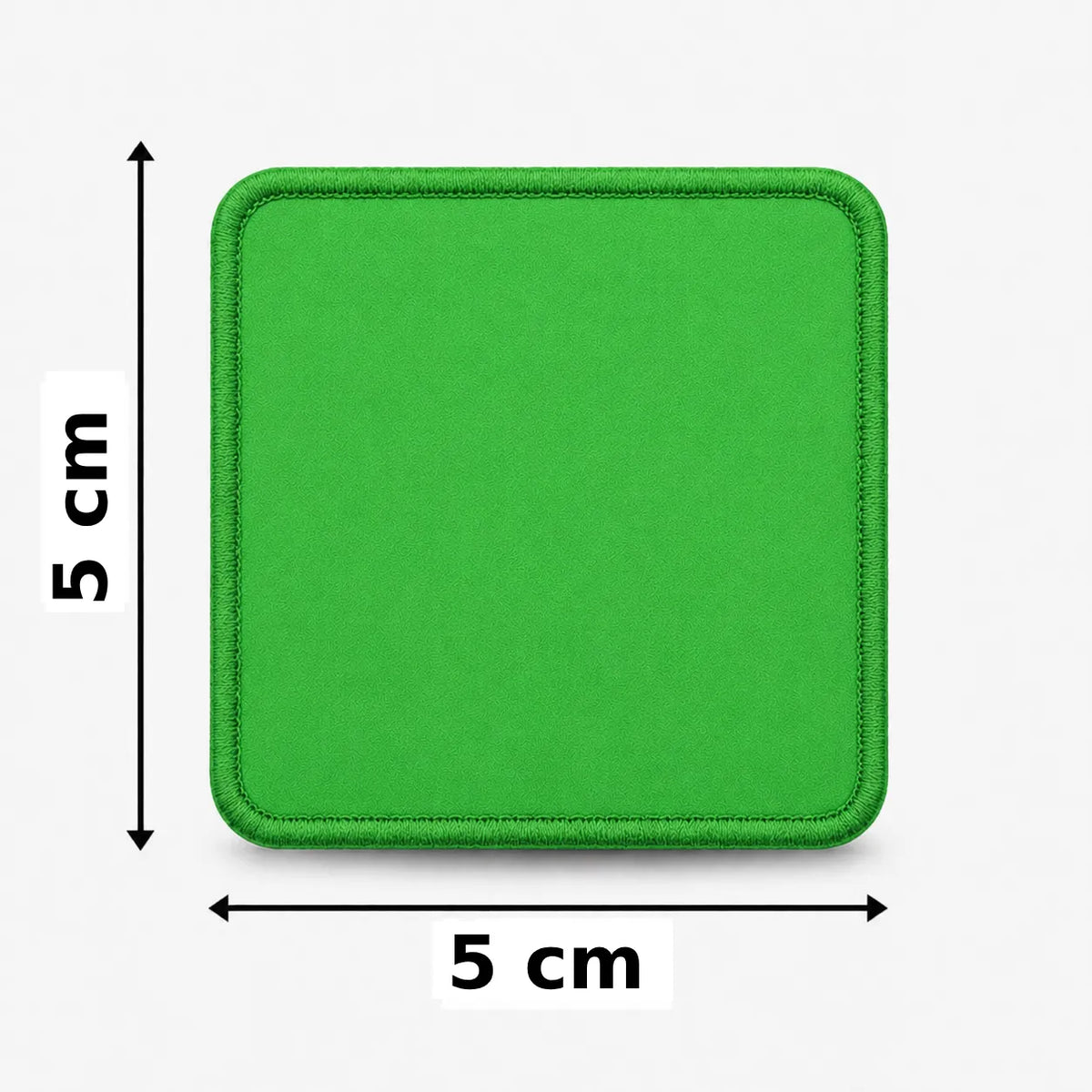 Vierkant geborduurd embleem 5×5 cm in groen