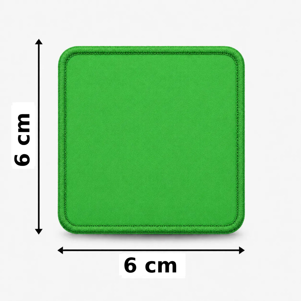 Vierkant geborduurd embleem 6×6 cm in groen