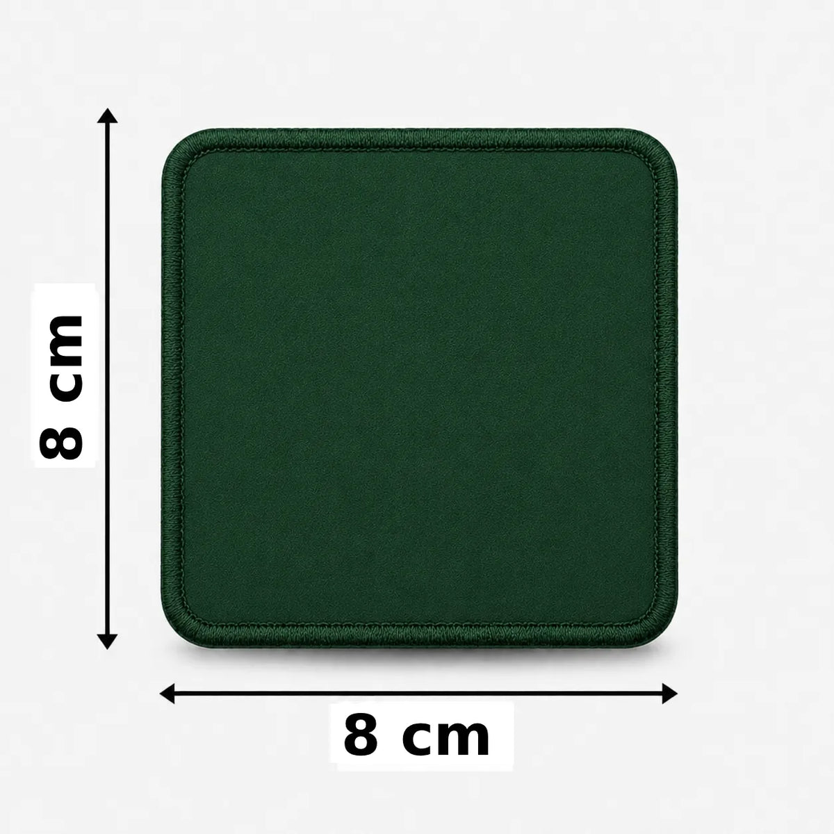 Vierkant geborduurd embleem 8×8 cm in Amazon groen