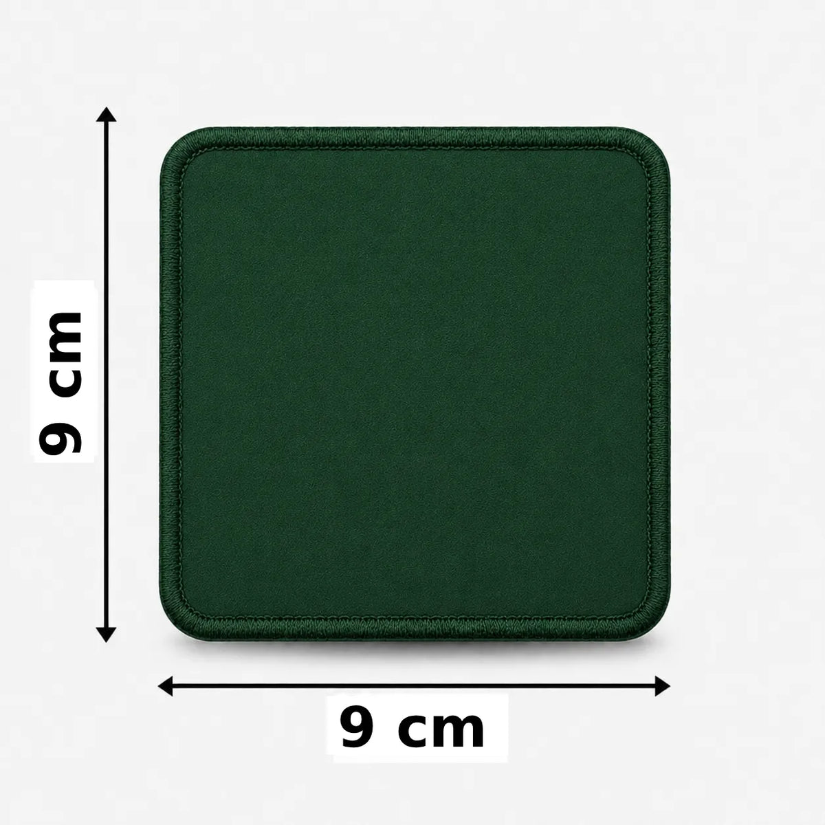 Vierkant geborduurd embleem 9×9 cm in Amazon groen
