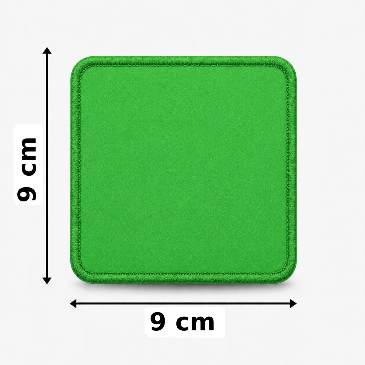 Vierkant geborduurd embleem 9×9 cm in groen