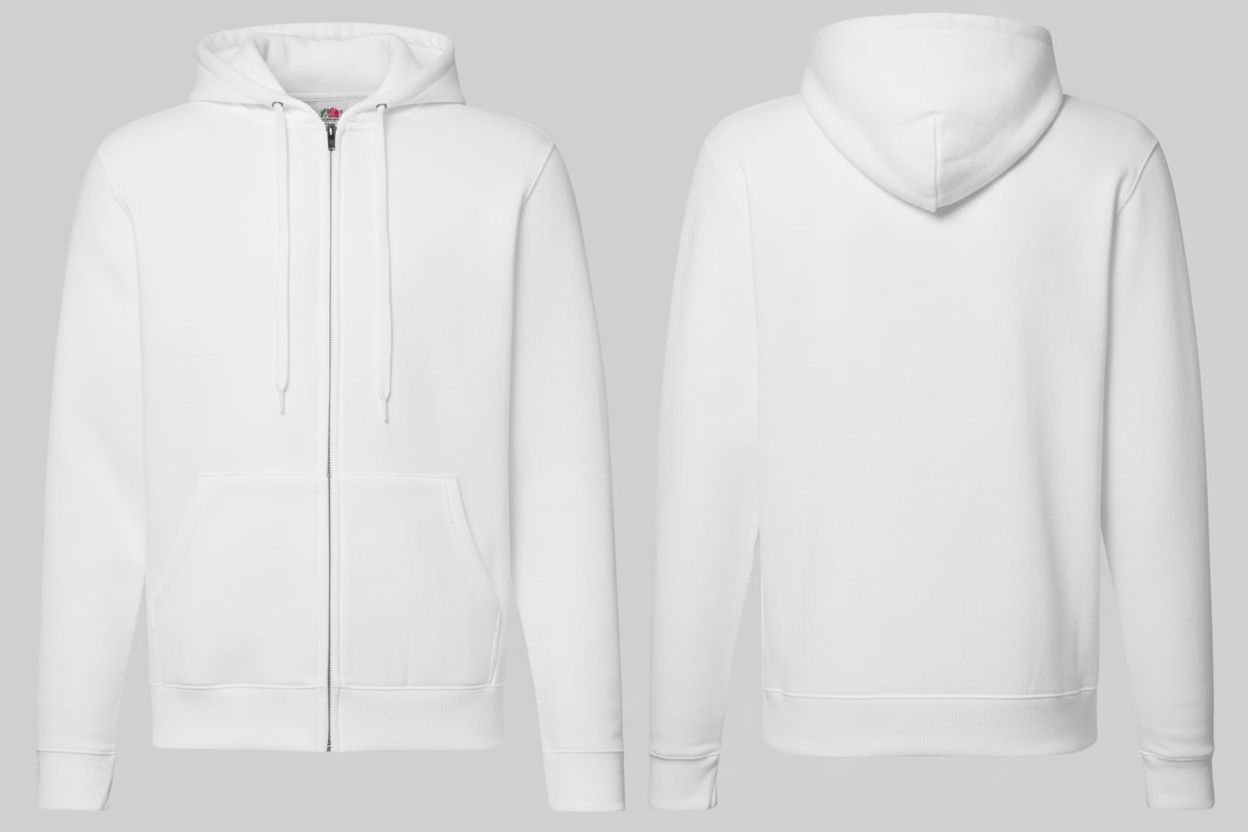 Fruit of the Loom SC374 Hoodie Sweat Jack Borduren | 80% Katoen / 20% Polyester | 280 g/m²