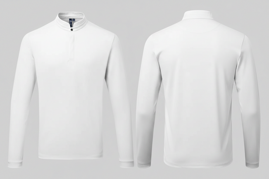 Premier PR647 Coolchecker® Essential Kokspolo met Lange Mouwen Borduren | 100% Gerecycled Polyester | 330 g
