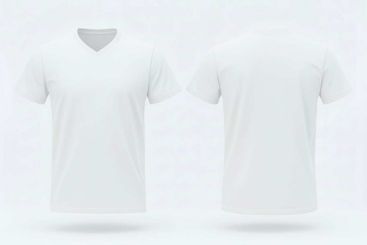 B&C BC044 Organisch Katoenen V-hals T-shirt Borduren | 140 g/m²