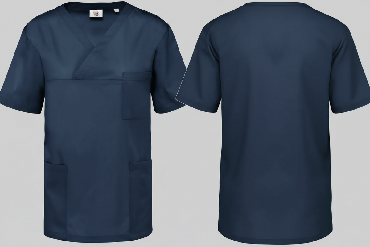 Wk. designed to work wk507 unisex tuniek korte mouwen polykatoen borduren marine - WK WK5070