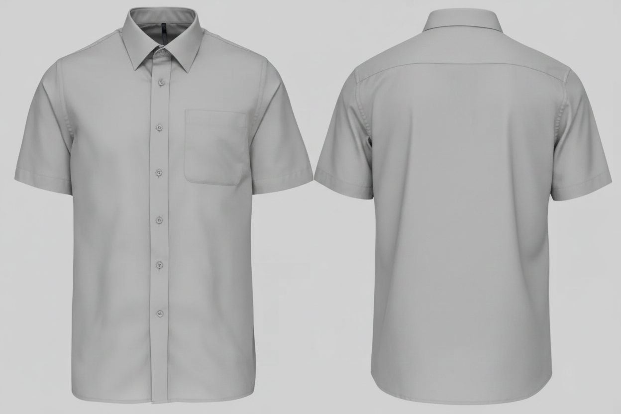 Kariban K551 ACE Heren Overhemd Korte Mouwen Borduren | Polykatoen Poplin | 110 g/m²