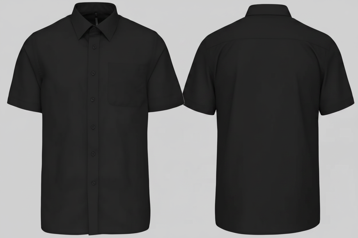 Kariban K551 ACE Heren Overhemd Korte Mouwen Borduren | Polykatoen Poplin | 110 g/m²