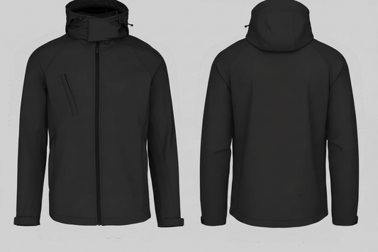Kariban K413 Heren Softshell Jas met Capuchon Borduren | 100% Polyester | 3-laags