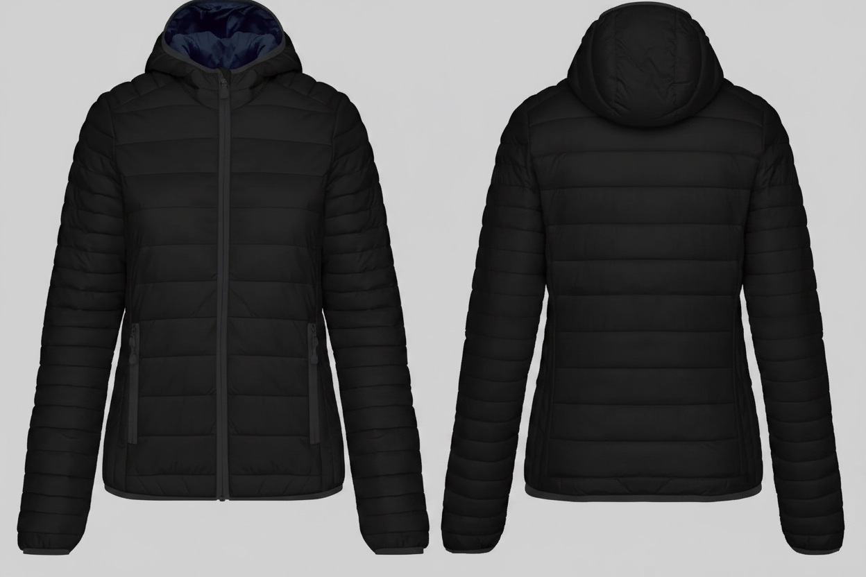 Kariban K6111 Lichte Damesjas met Capuchon Borduren | 100% Polyamide