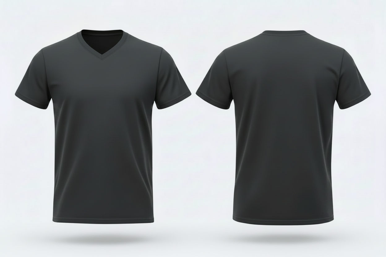 B&C BC044 Organisch Katoenen V-hals T-shirt Borduren | 140 g/m²